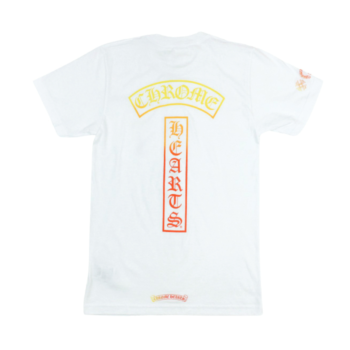 Exploring the Style: Chrome Hearts White Gradient Logo T-Shirt